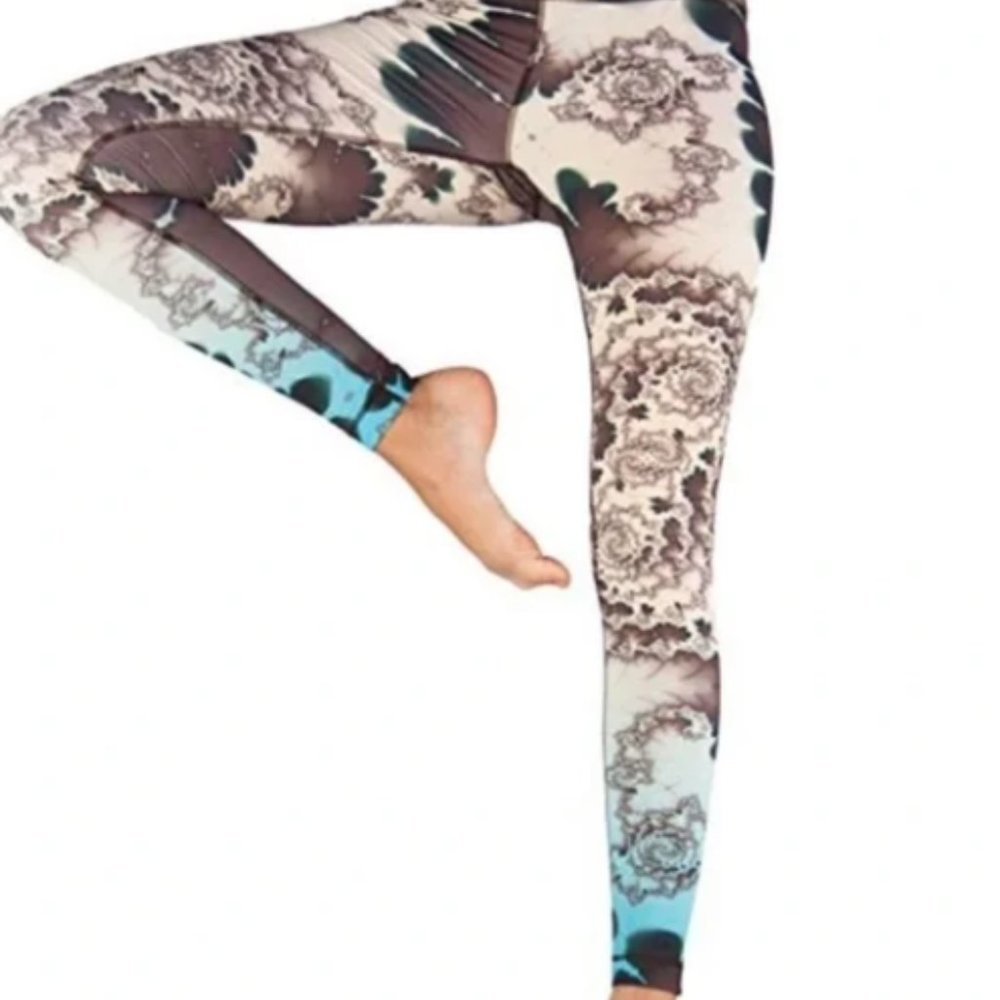 Niyama Sol Tie Dye Leggings Large Yoga Pants Women Active Fitness